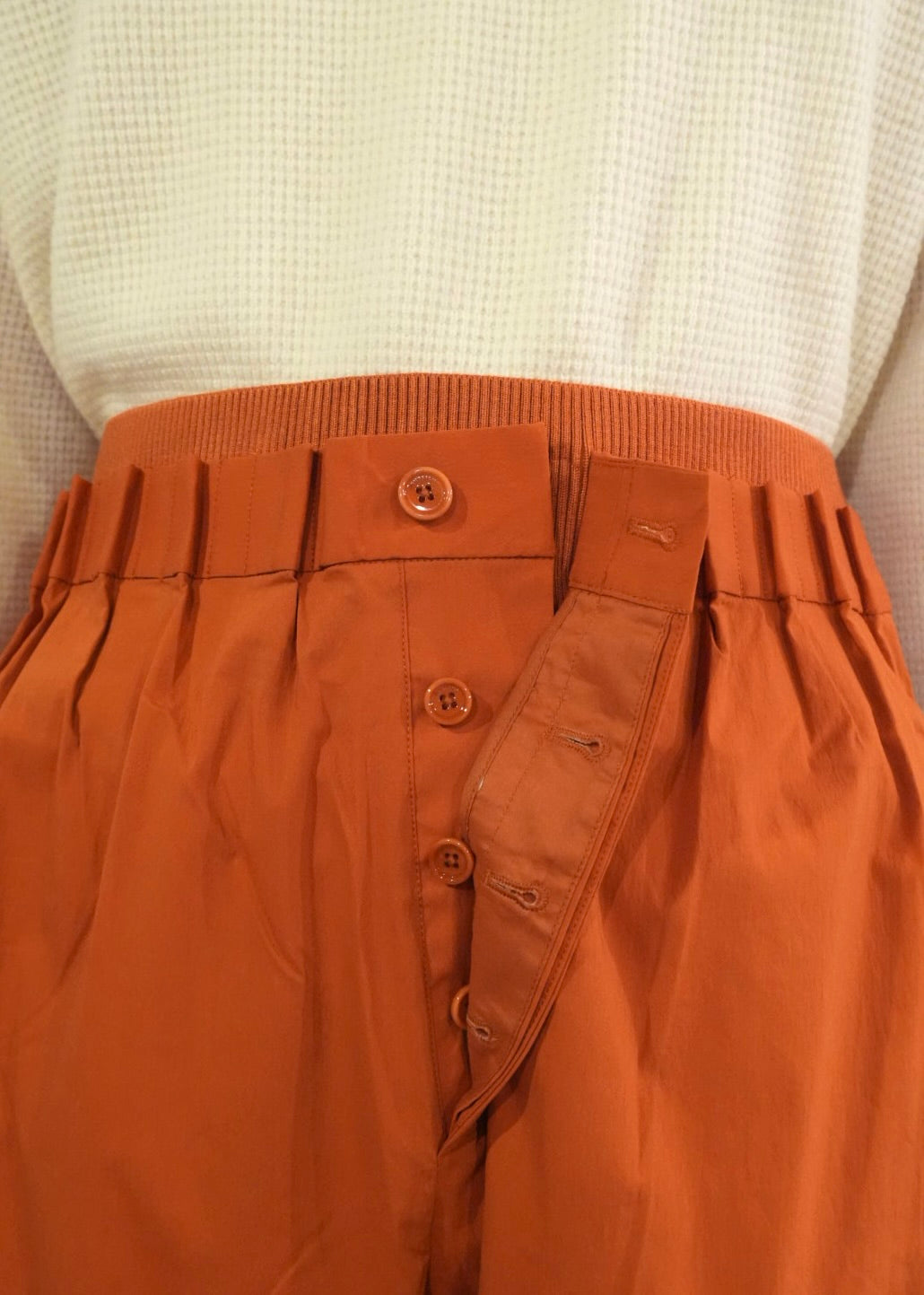 GATHERED WAIST TRACKSUIT BOTTOM