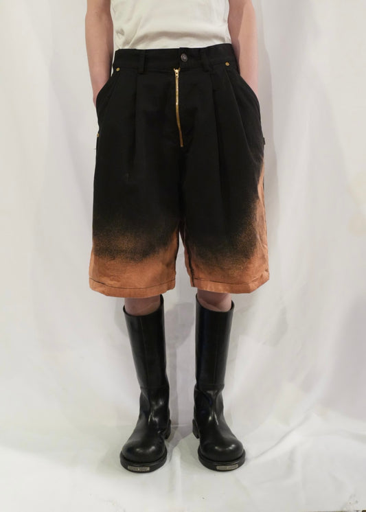 DYED FRONT ZIP SHORTS