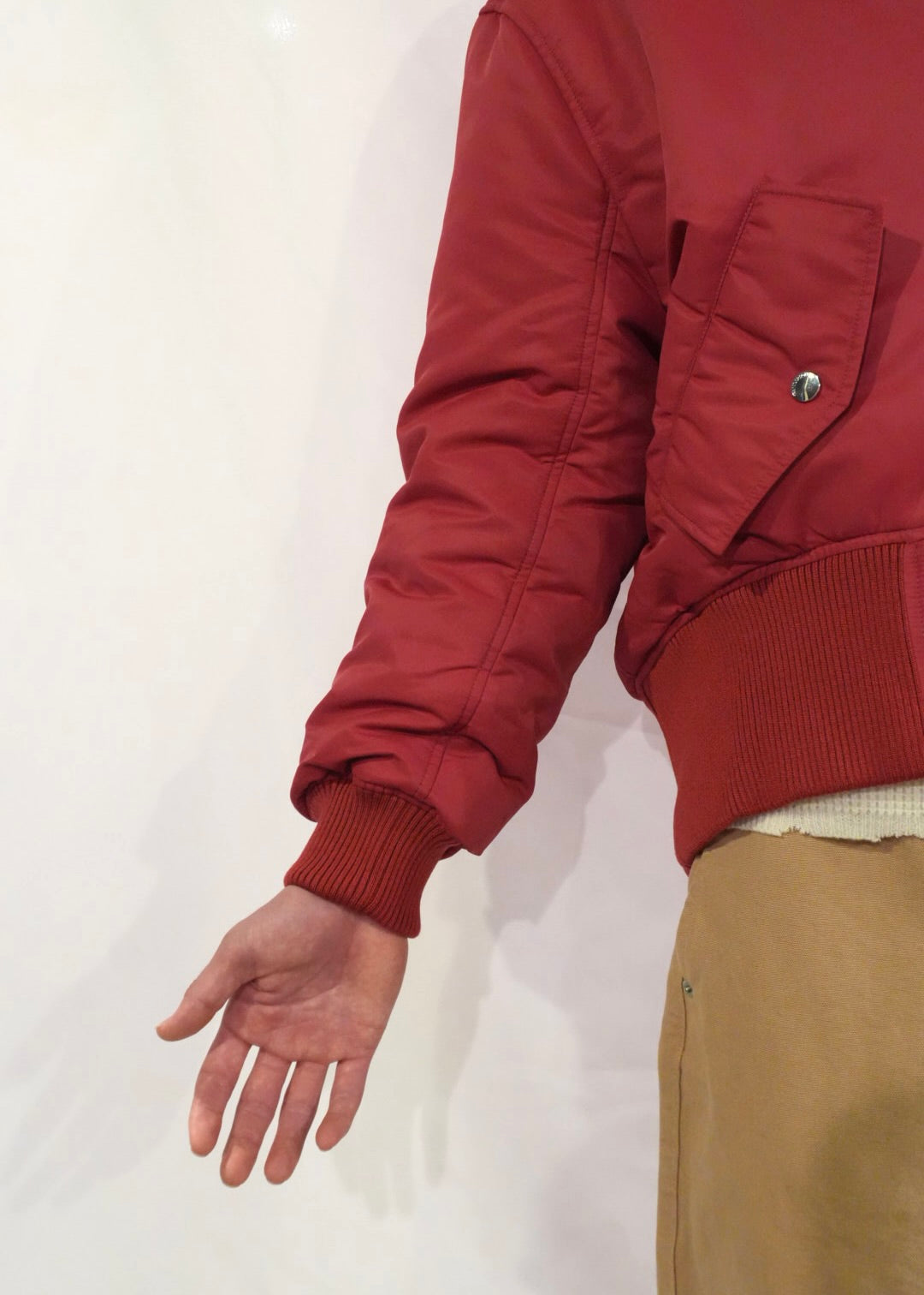 OVERSIZED CURVED HEM BOMBER JACKET