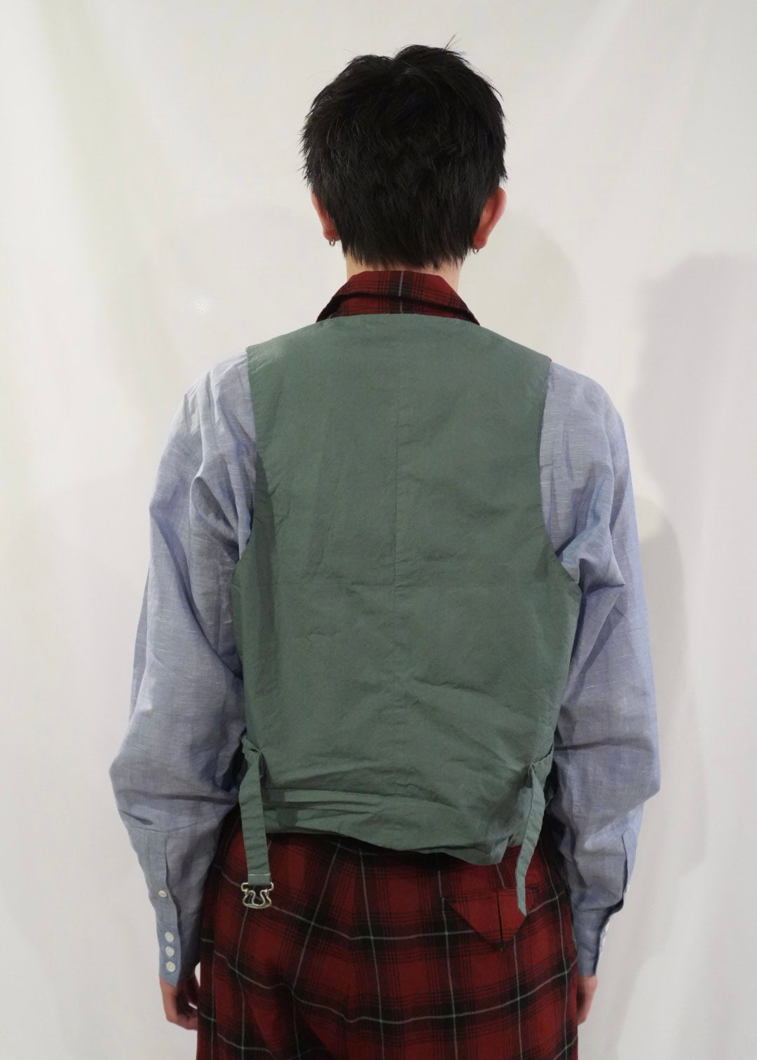 tartan check vest