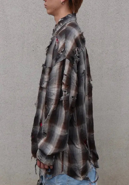 DESTROYED MEGA FLANNEL - Anann