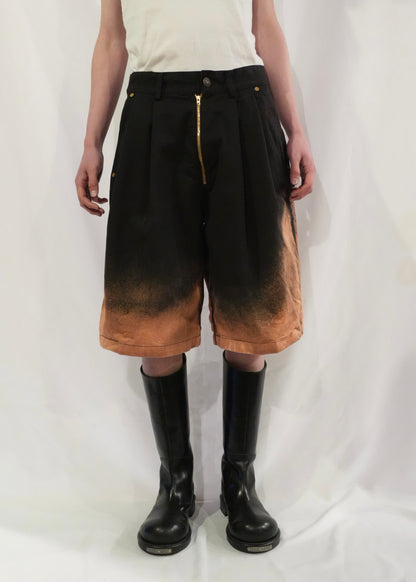 DYED FRONT ZIP SHORTS