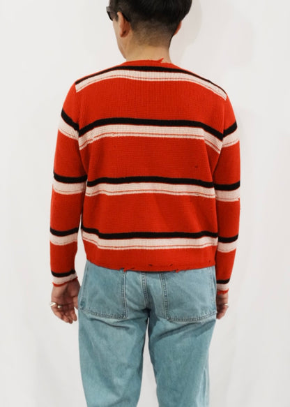 FRIENDS ZIP UP WAFFLE KNIT SWEATER