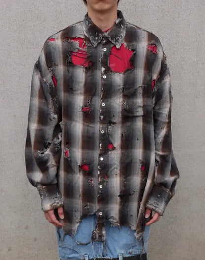DESTROYED MEGA FLANNEL - Anann