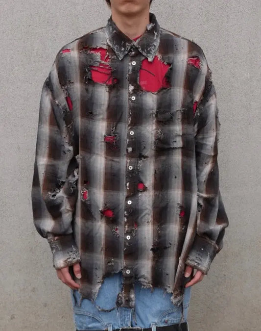DESTROYED MEGA FLANNEL - Anann