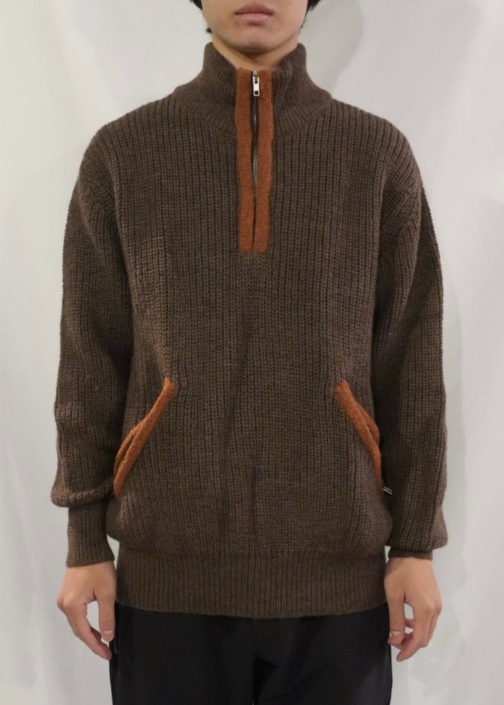 RANRA Bokasafn wool-blend zip-up sweater