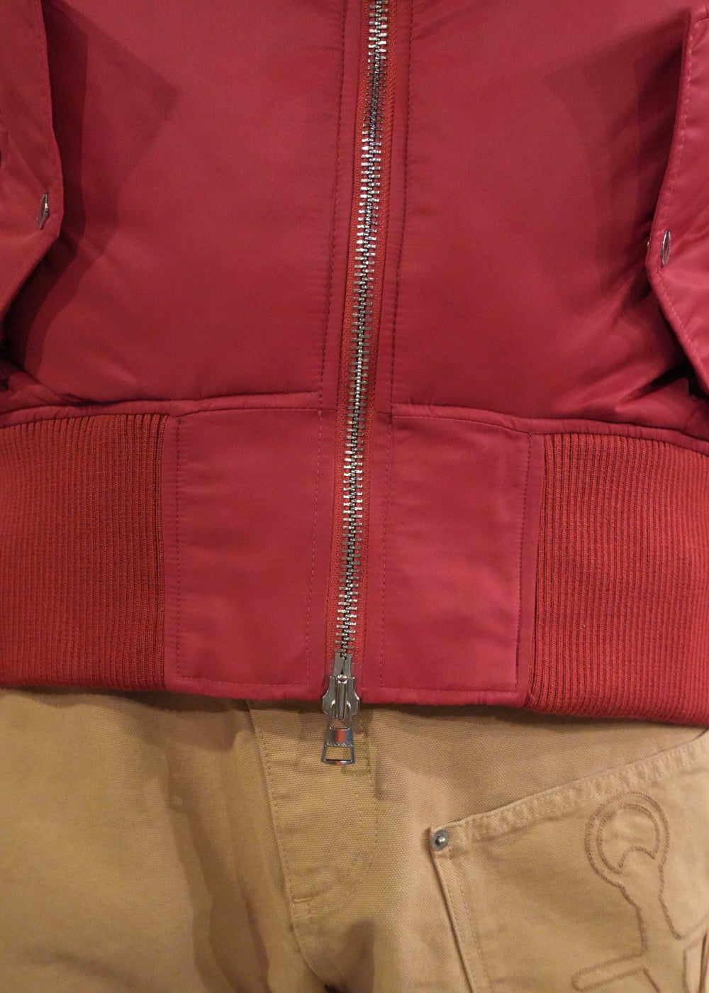 OVERSIZED CURVED HEM BOMBER JACKET