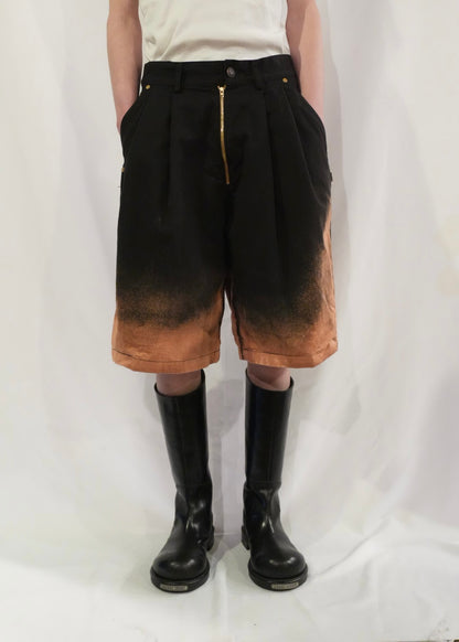 DYED FRONT ZIP SHORTS
