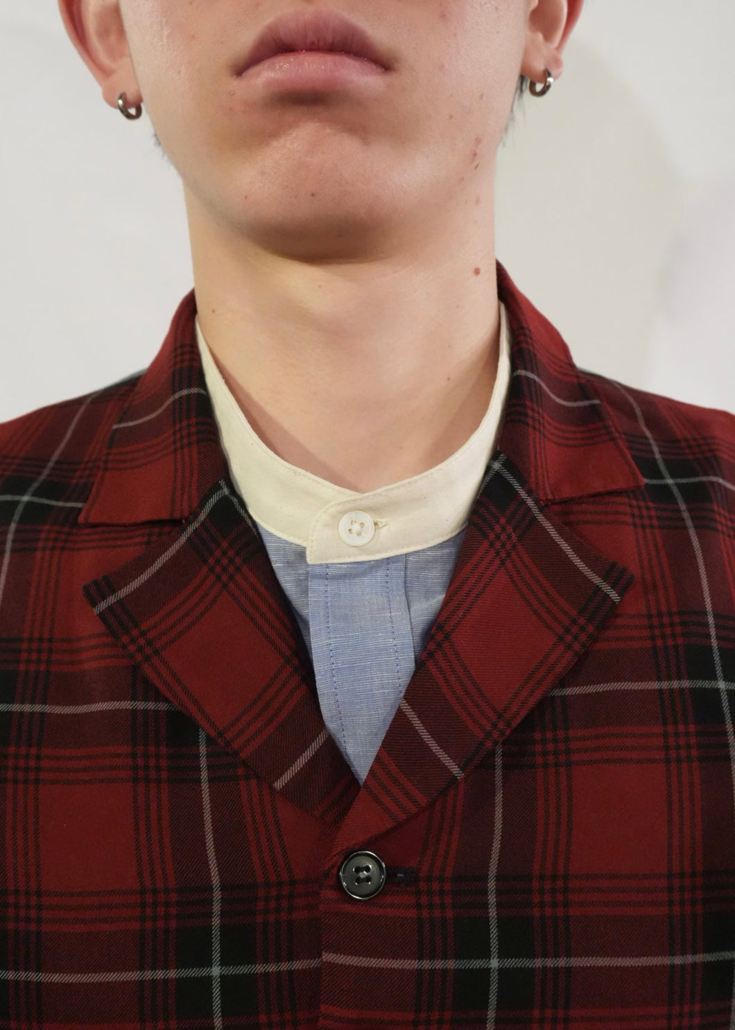 tartan check vest