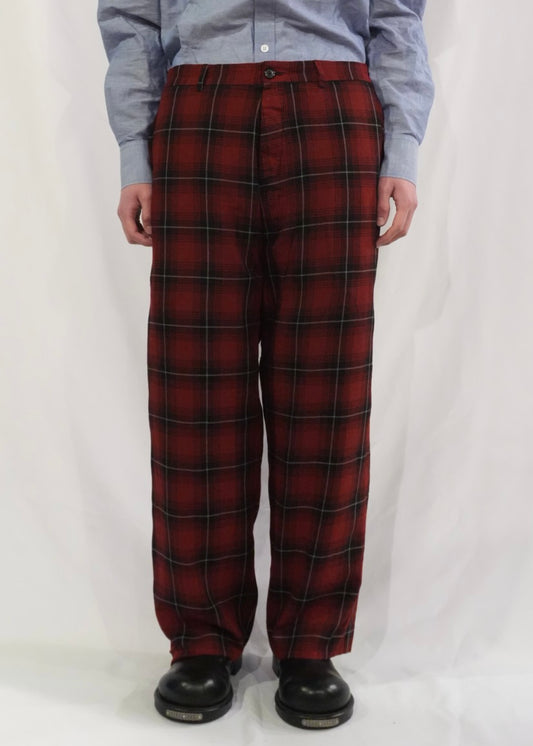 LESSIX 26ss tartan check trousers