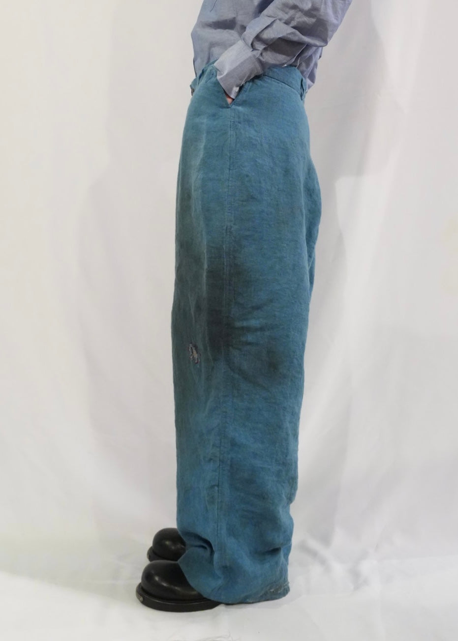 LESSIX 26ss Light Blue Distressed pants