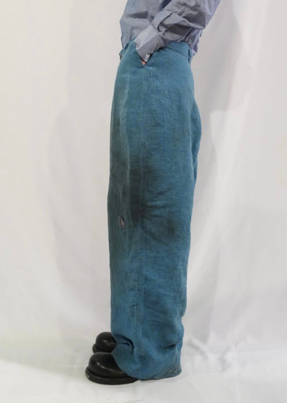 LESSIX 26ss Light Blue Distressed pants