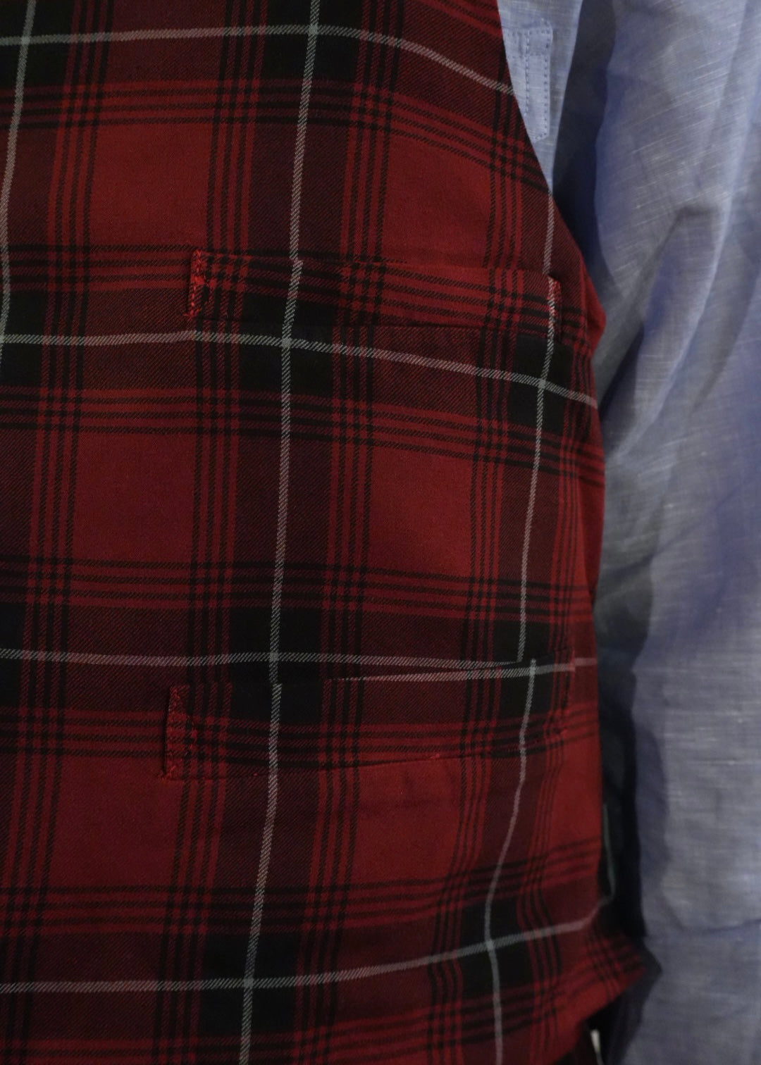 tartan check vest