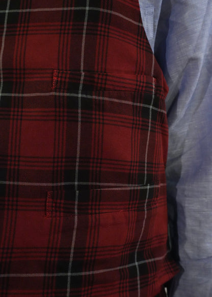 tartan check vest
