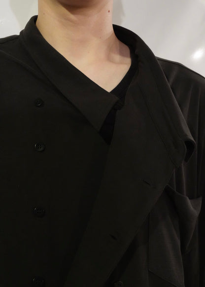 Liquid double breasted shirt