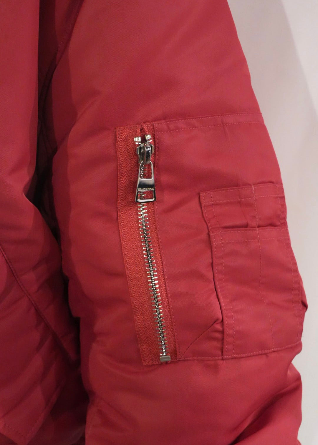 OVERSIZED CURVED HEM BOMBER JACKET