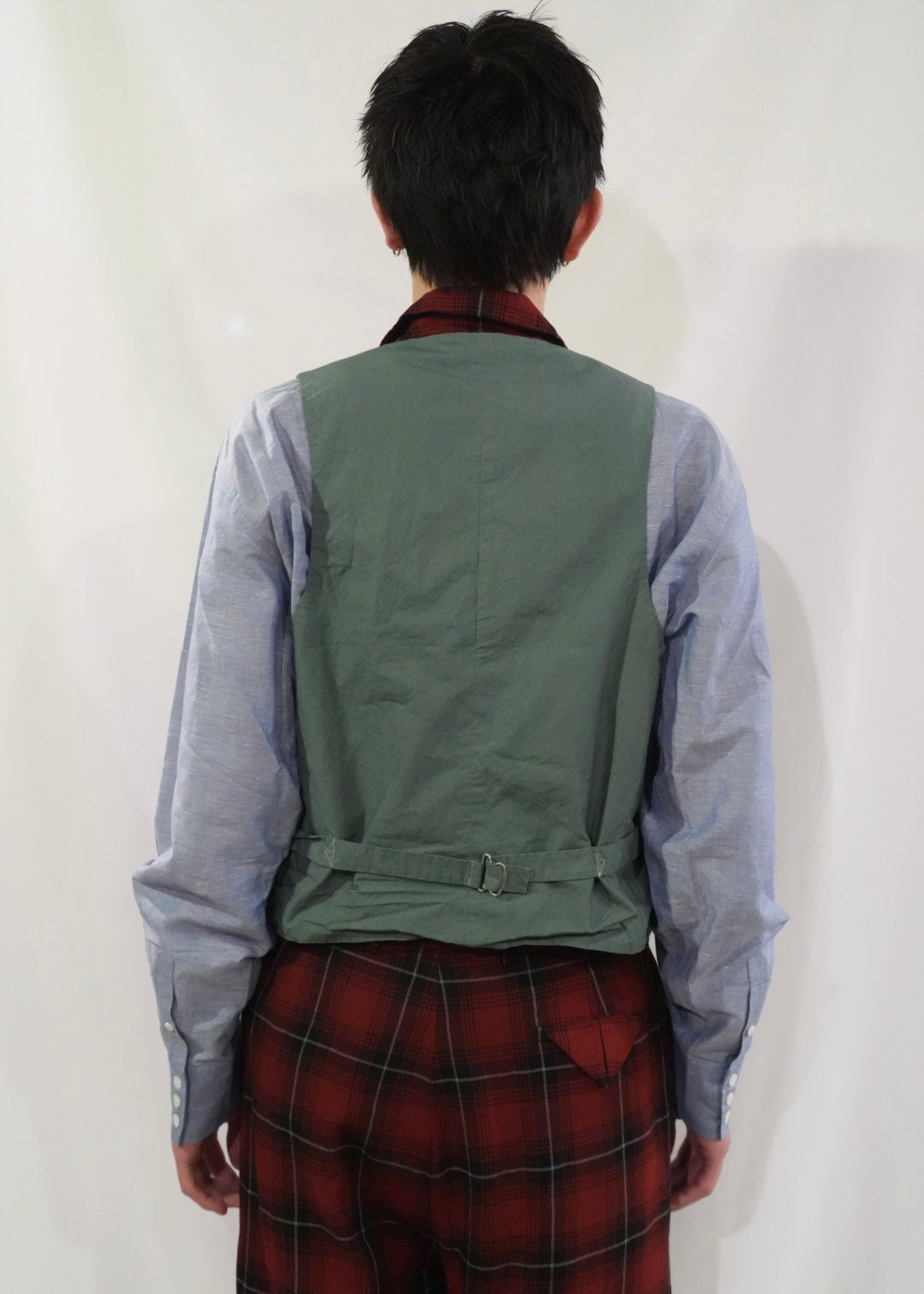 tartan check vest