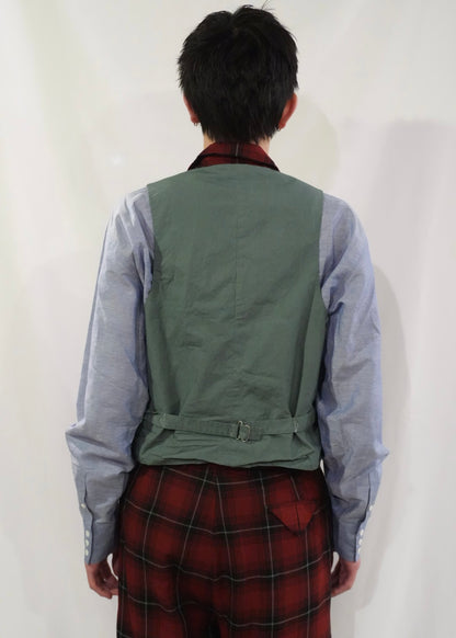 tartan check vest