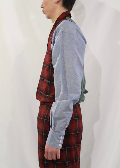 tartan check vest