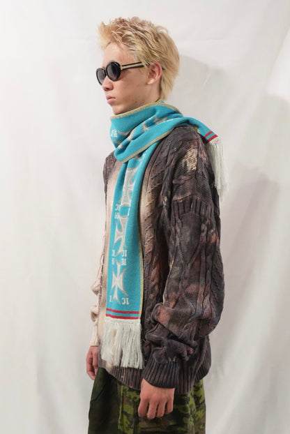 SHORT CROSSED SCARF