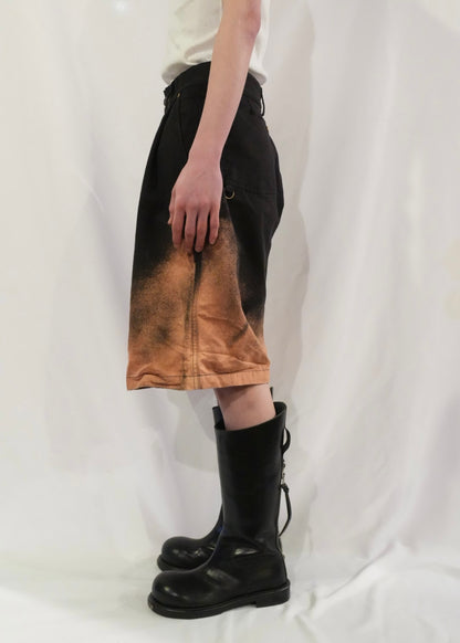 DYED FRONT ZIP SHORTS