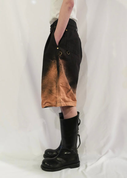 DYED FRONT ZIP SHORTS